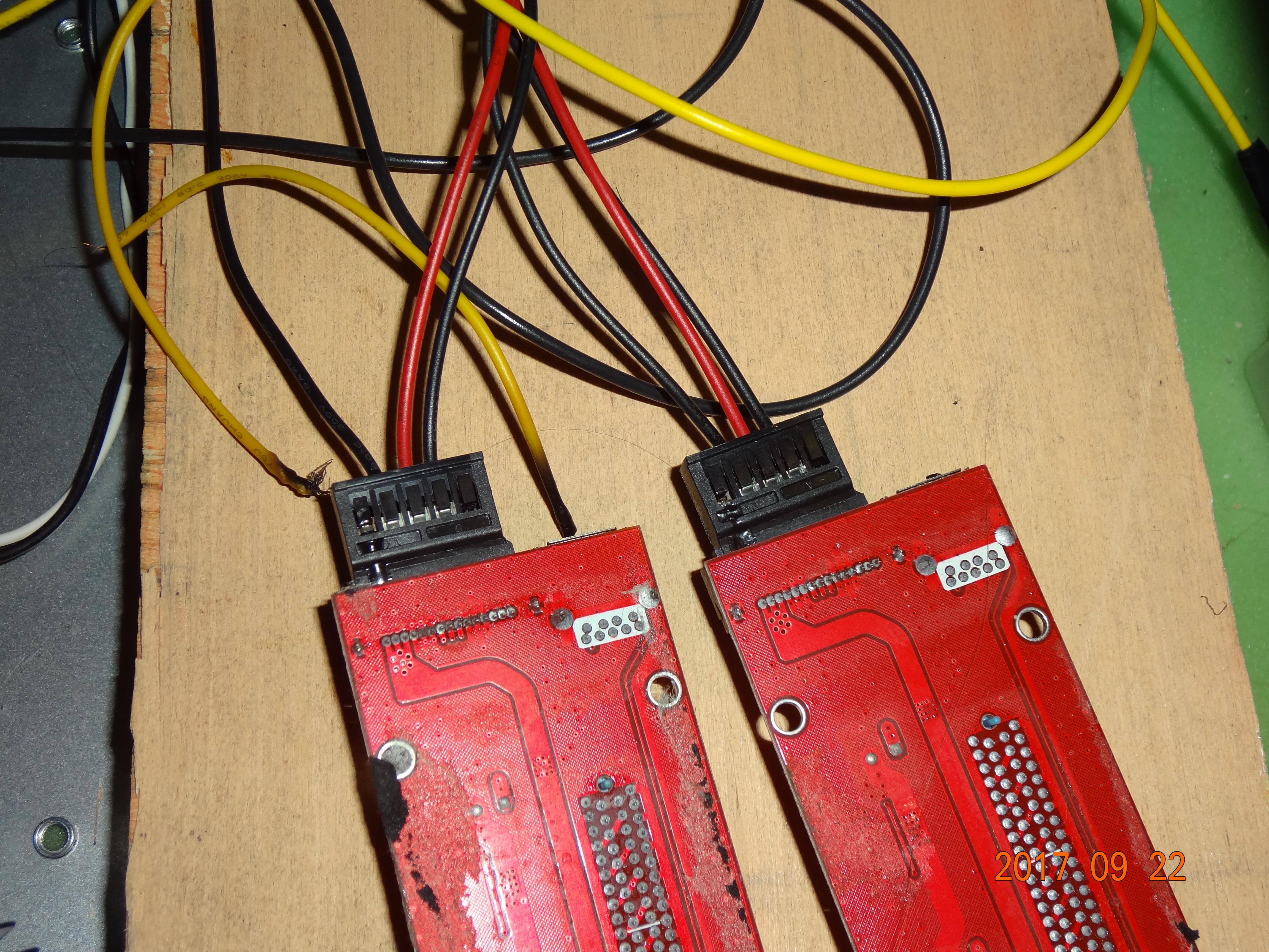 Burnt SATA Riser Connectors